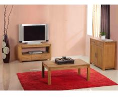 Sideboard Holz BROCELANDE II - Eiche geölt - 2 Türen & 2 Schubladen