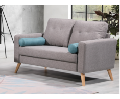 Sofa 2-Sitzer - Stoff - Grau - TATUM