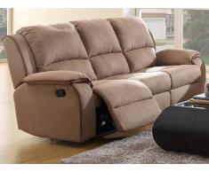 Relaxsofa Microfaser 3-Sitzer Herna - Braun