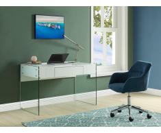 Bürostuhl HEKA - Höhenverstellbar - Stoff - Blau