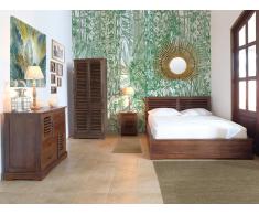 Kleiderschrank mit 4 Türen - Massivholz - B. 73 cm - BALI