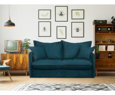 Schlafsofa mit Matratze 3-Sitzer TALOPA - Stoff - Blau