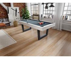 Multifunktionstisch - Billard & Tischtennis - 213,4 x 111,8 x 78,5 cm - Weiß & Schwarz - MELIAN