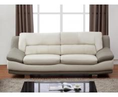 Ledersofa 3-Sitzer Thomas - Elfenbein