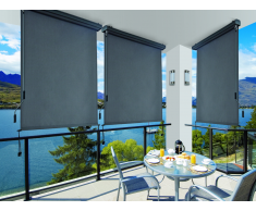 Textilscreen Verdunklungsrollo Polyester Aluminium PESSOA - 160x250 cm