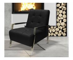 Ledersessel BASILDON - Schwarz