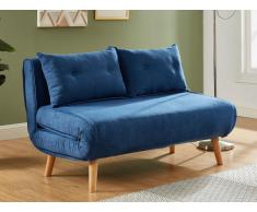 Schlafsofa 2-Sitzer - Stoff - Blau - VALERIO