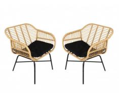 Gartensessel 2er-Set Polyrattan NOSARA