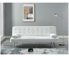 Schlafsofa Klappsofa - Kunstleder - Weiß - MICHELLE II