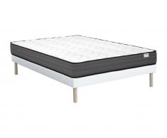 Komplett-Set - 160 x 200 cm - Bettgestell + Taschenfederkernmatratze - Stärke 20 cm - AMBRACIE von YSMÉE