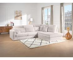 Großes Ecksofa - Ecke rechts - Cord - Beige - MONDOVI II