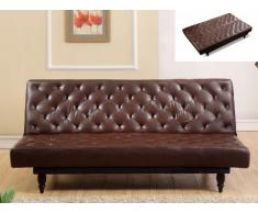 Schlafsofa Klappsofa Max - Leder-Vintage-Look