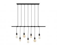 Deckenleuchte SALKIM - Metall - Höhe verstellbar - L. 120 x H. 30/180 cm - Schwarz