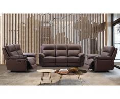 Relaxsofa 2-Sitzer - Büffelleder - Braun - PAKITA
