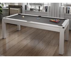 Multifunktionstisch - Billard & Tischtennis - 182 x 102 x 80 cm - Weiß - HENK
