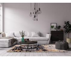 Teppich mit geomerischem Muster gewebt - 100% Wolle - 160 x 230 cm - Mehrfarbig - IRVING