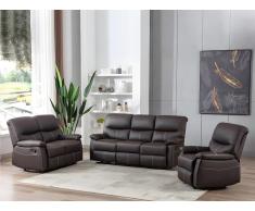Relaxsofa 2-Sitzer - Kunstleder - Braun - CANBY
