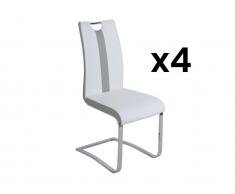 Stuhl Freischwinger 4er-Set Matilda - Weiß