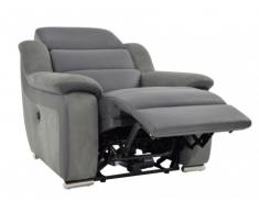 Relaxsessel Leder Microfaser Incliner Arena II - Grau/Anthrazit