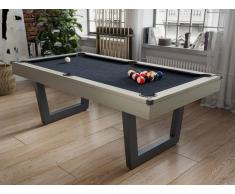 Multifunktionstisch - Billard & Tischtennis - 213,4 x 111,8 x 78,5 cm - Holzfarben hell & Schwarz - MELIAN