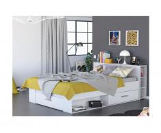 Bett mit Stauraum Leonis - 160x200cm - Weiß