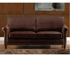 Ledersofa 2-Sitzer Vintage Look Cassandra