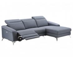 Relaxsofa Ecksofa Stoff elektrisch UMBERTO - Ecke Links