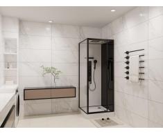 Duschkabine mit Hydromassage - Beidseitige Installation - 80 x 80 x 215 cm - FOMIRA