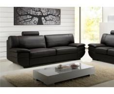 Ledersofa 3-Sitzer California II - Braun