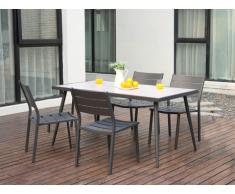 Garten Essgruppe Aluminium SAIPAN - Tisch & 4 Stühle
