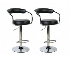 Barhocker 2er-Set Canasta - Schwarz