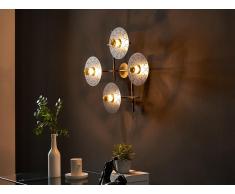 Wandleuchte geometrisch BOLTON - Metall - 4 Leuchten - Goldfarben & Schwarz