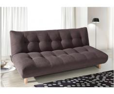 Schlafsofa Klappsofa 3-Sitzer VINCENT II - Stoff - Braun