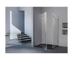 Duschtrennwand Seitenwand Eckdusche CLARINDA - 100x80x190cm
