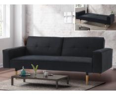 Schlafsofa Klappsofa 3-Sitzer Stoff SEDUVA - Anthrazit