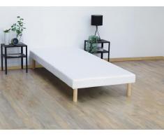 Deko-Polster-Bettgestell - 90 x 200 cm - 10 Latten - Weiß - ASTHENIS II von YSMÉE