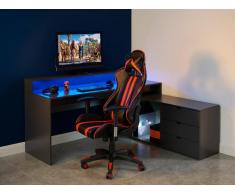 Bürostuhl Gaming-Stuhl XENO - Verstellbare Rückenlehne - Kunstleder - Schwarz & Rot