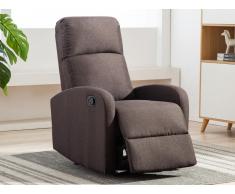Relaxsessel Fernsehsessel ISAO - Stoff - Braun