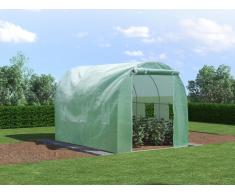 Foliengewächshaus Folientunnel - Stahl - 6 m² - 300 x 200 x 200 cm - IPOMEA
