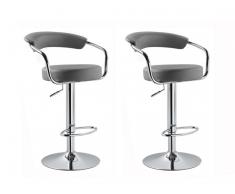 Barhocker 2er-Set Canasta - Grau