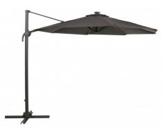 Sonnenschirm Stahl AIGNAN - Mit LED-Beleuchtung - Grau