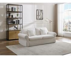 Sofa 3-Sitzer - melierter Stoff - Beige - ZULIPRO von Maison Céphy