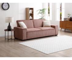 Sofa 3-Sitzer mit Schlaffunktion - Cord - Rosa - SEKOTA