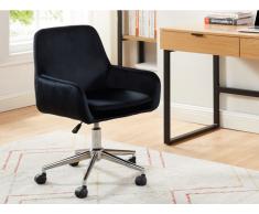 Bürostuhl Stoff in Samt-Optik KELEOS - Höhenverstellbar