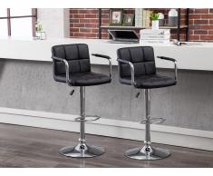Barhocker 2er-Set GARY - Schwarz
