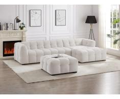 Ecksofa - Ecke rechts - melierter Stoff - Beige - DILOME von Pascal Morabito