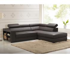 Ledersofa Ecksofa Leeds - Braun - Ecke Rechts