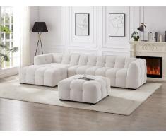 Ecksofa - Ecke links - melierter Stoff - Beige - DILOME von Pascal Morabito