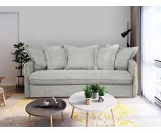 Schlafsofa mit Matratze 3-Sitzer PINATO - Stoff - Grau