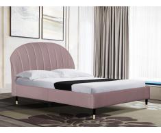 Polsterbett Samt ALLEGRA - 140 x 190 cm - Rosa
